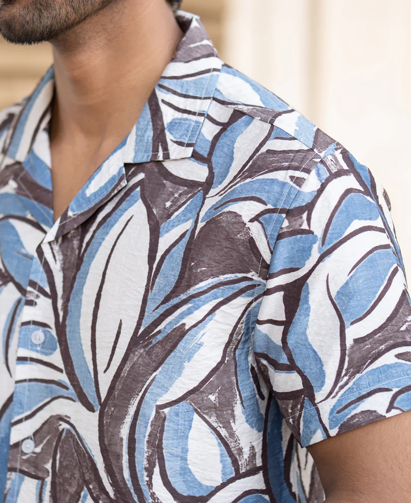 Abstract Print Cuban Shirt - Image 4