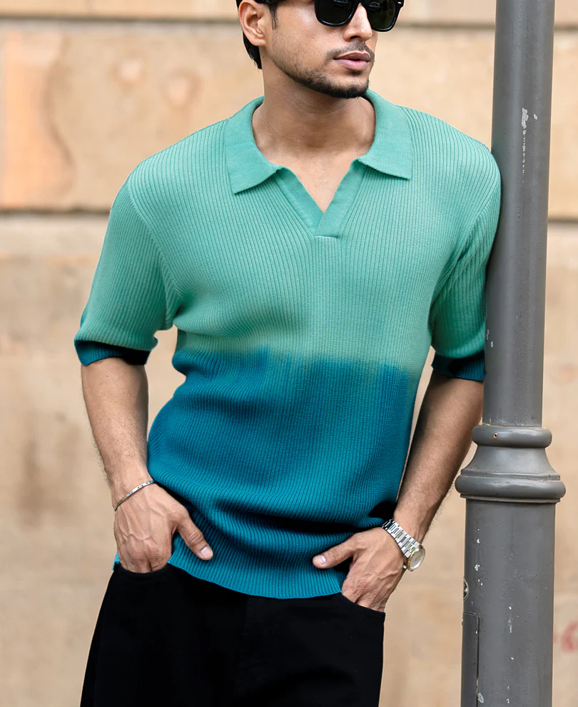 Aqua Blue Ombre T-Shirt - Image 2
