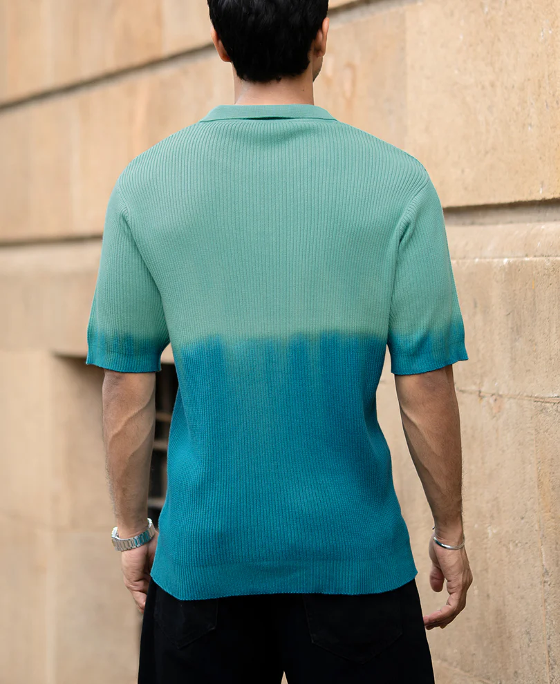Aqua Blue Ombre T-Shirt - Image 6