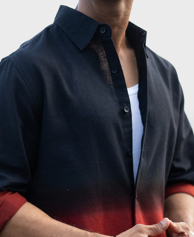 Black And Brown Ombre Shirt - Image 4