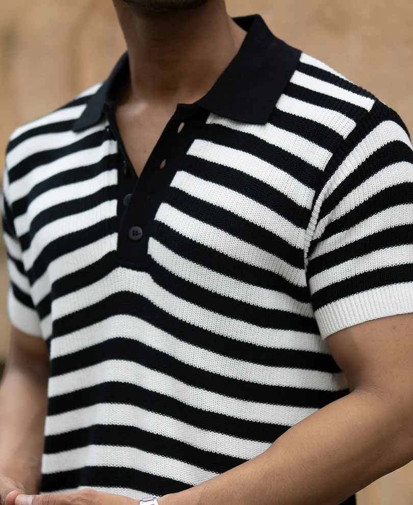 Black And White Stripe T-Shirt - Image 4