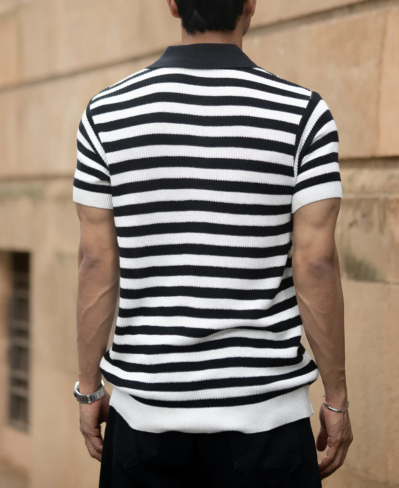 Black And White Stripe T-Shirt - Image 5
