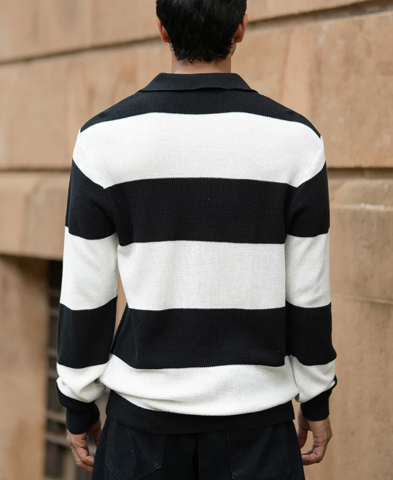 Black And White Striped T-Shirt - Image 5