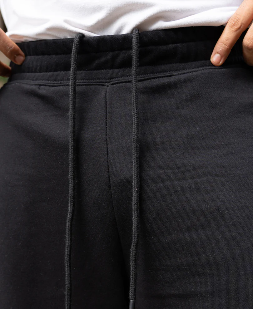 Black Graphic Printed Trackpant - Image 4