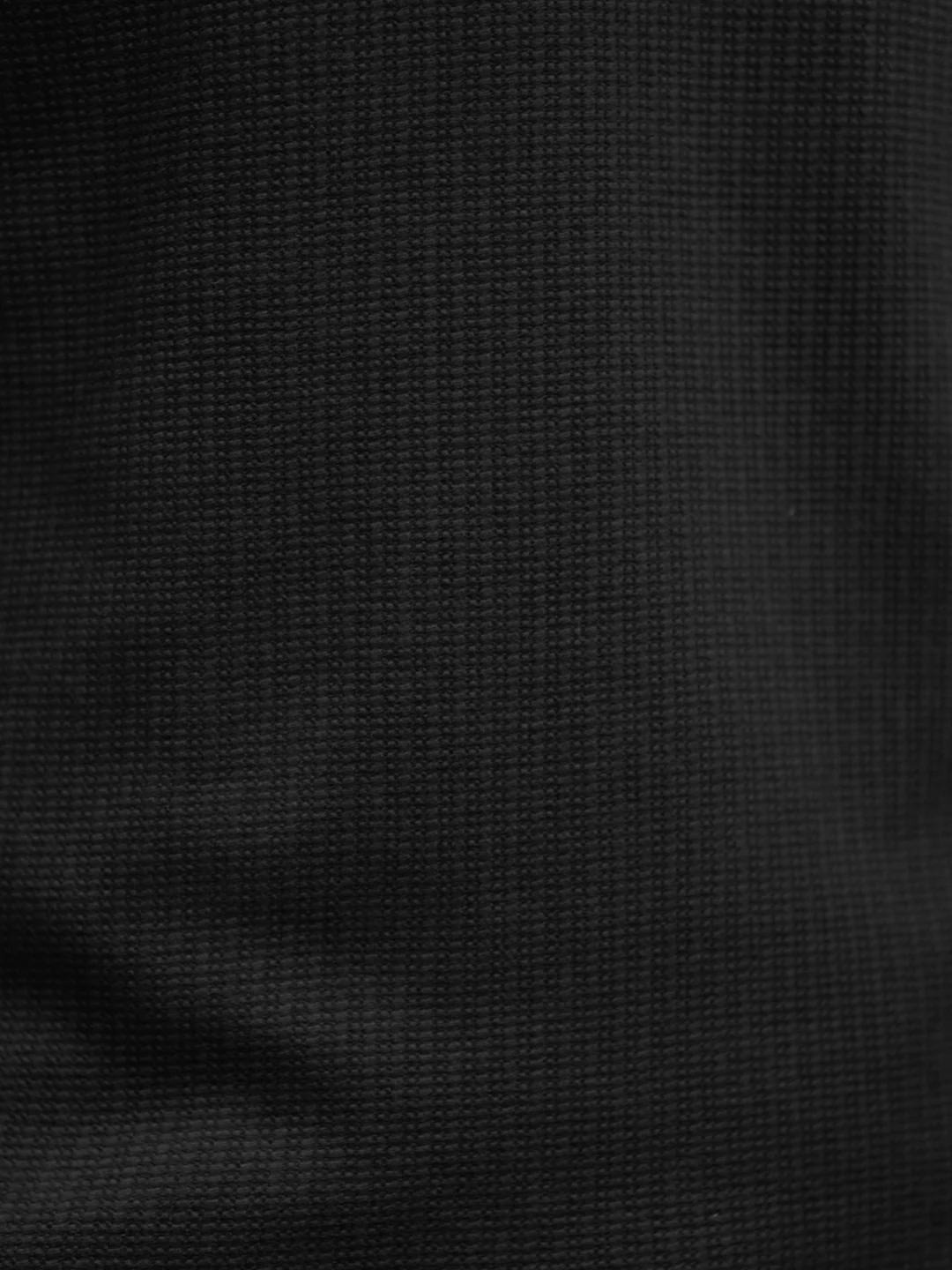Black Knit Polo Zipper T-Shirt - Image 3
