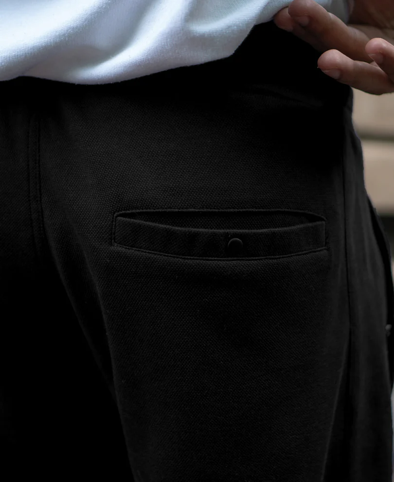 Black Knitted Regular Fit Track Pant - Image 6