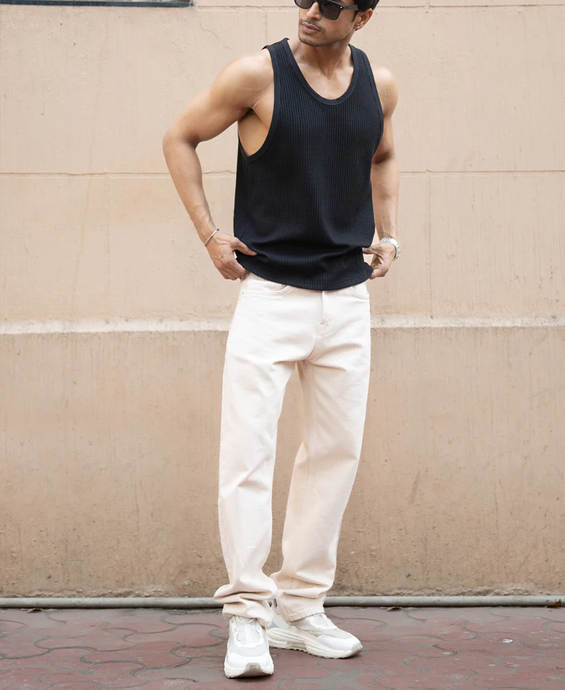 Black & Off-White Vest - Pack of 2 - Image 8