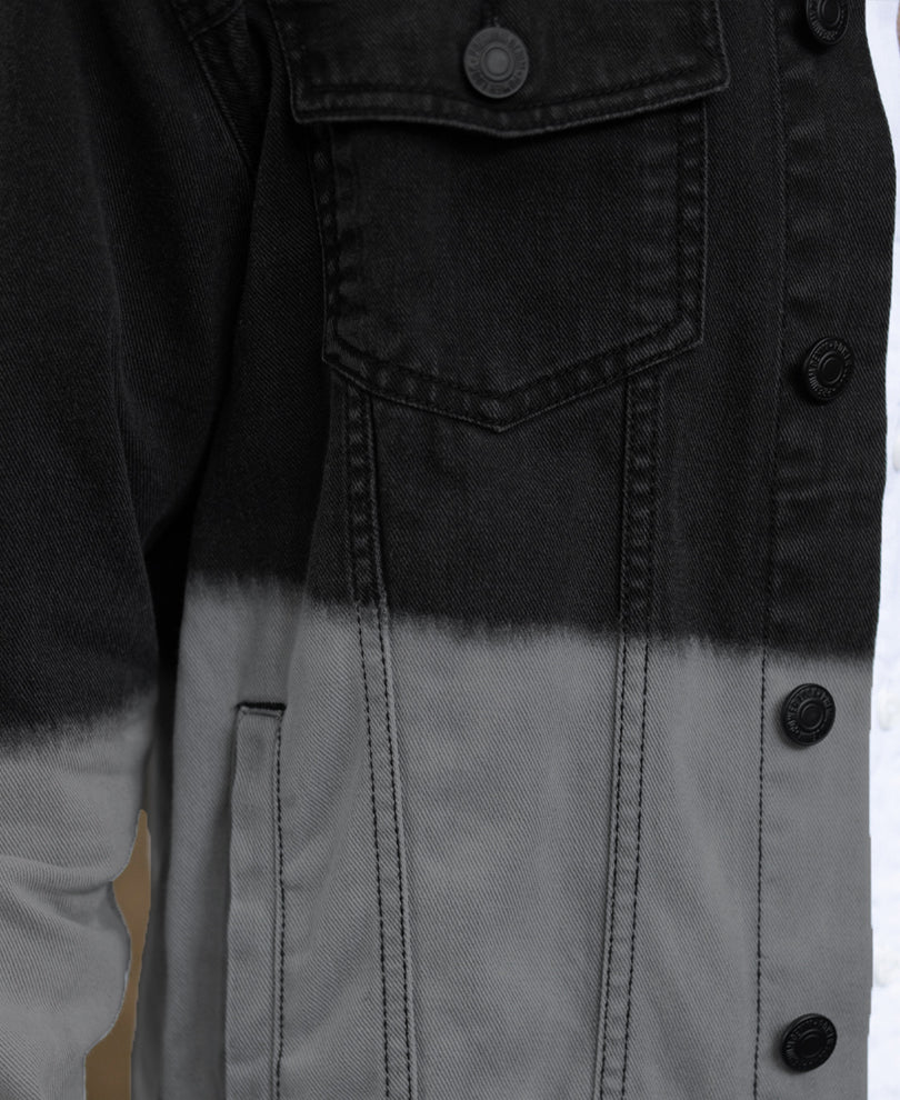 Black Ombre Denim Jacket - Image 5