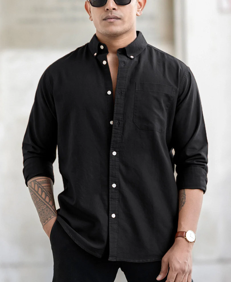 Black Oxford Shirt - Image 2