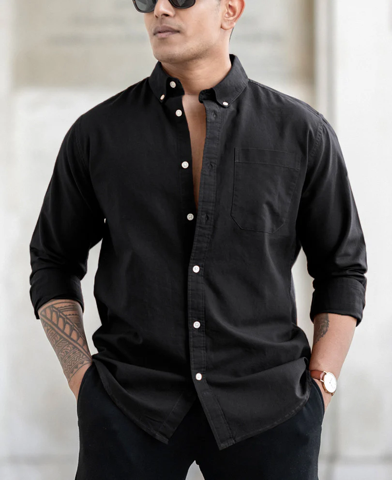 Black Oxford Shirt - Image 3