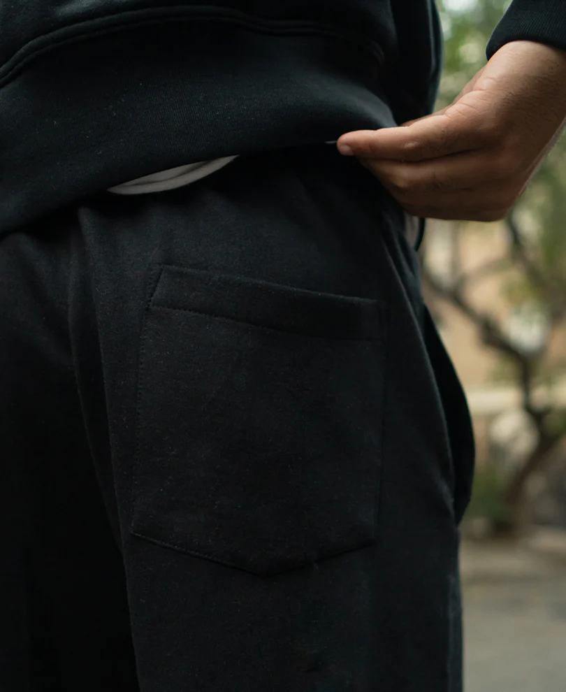 Black Printed Baggy Trackpant - Image 5