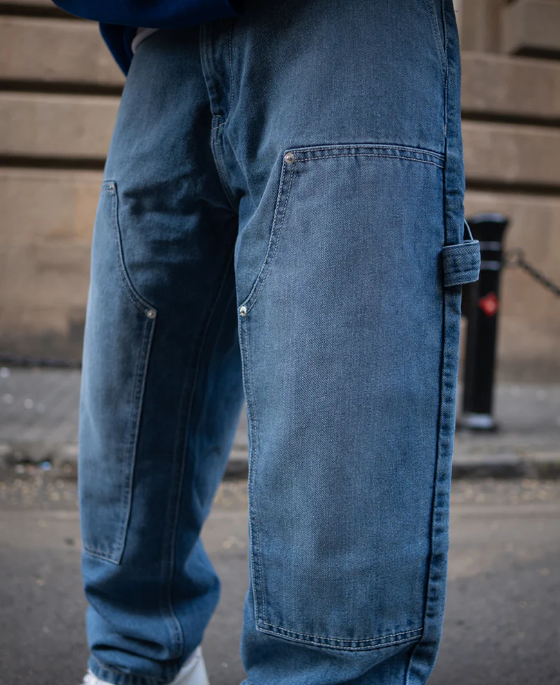 Blue Baggy Fit Basic Denim Jeans - Image 5