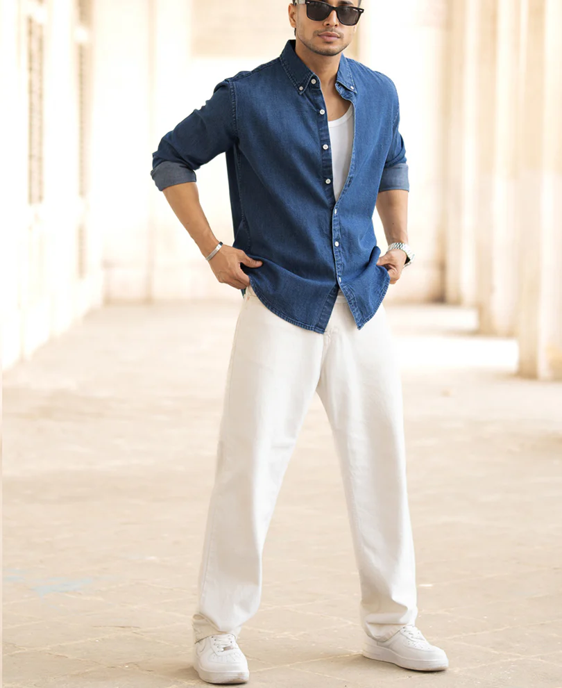 Blue Denim Shirt - Image 6
