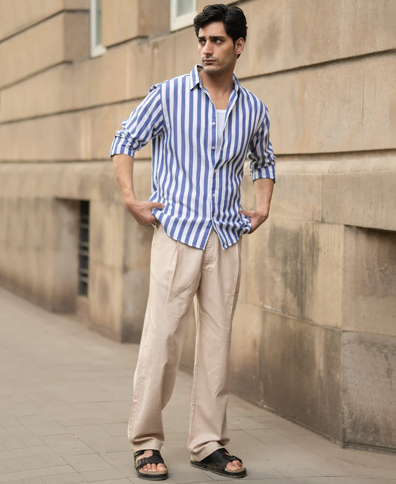 Blue Nautical Stripe Shirt - Image 7