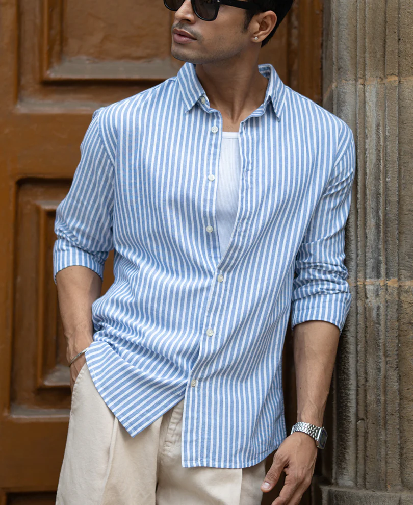 Blue Oxford Stripe Shirt