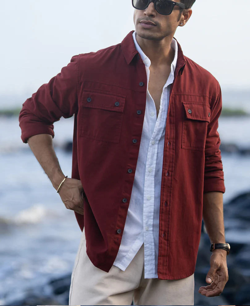 Brick Structure Cargo Overshirt - Image 2