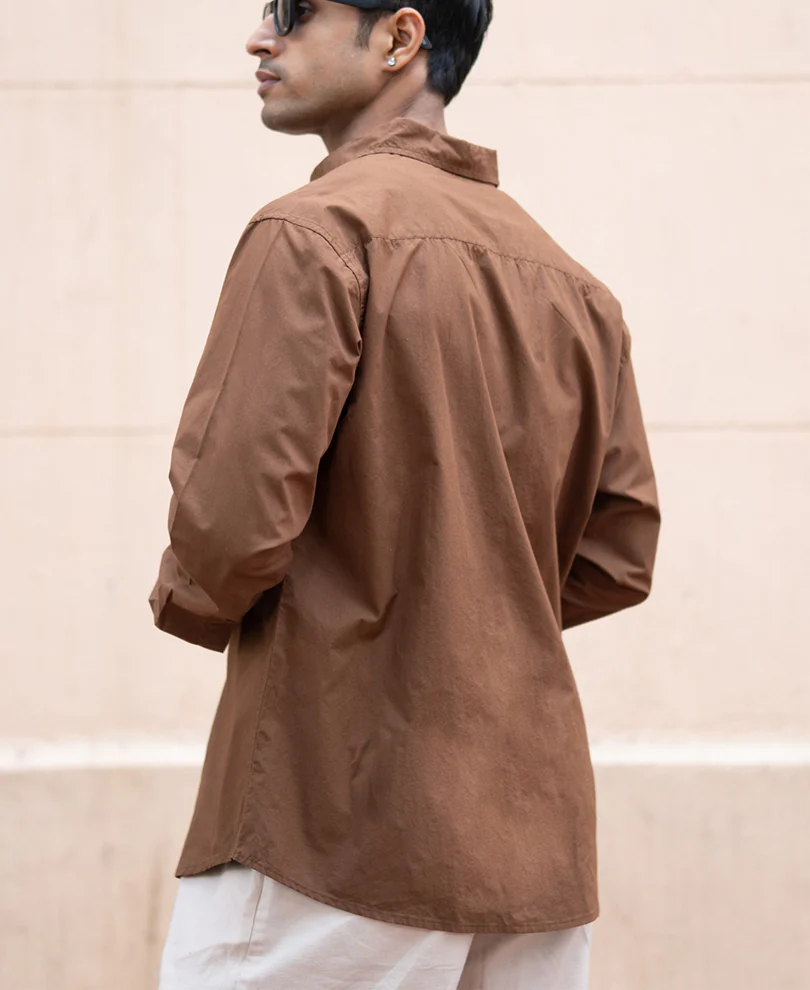 Brown Double Pocket Lightweight Shirt - Image 5