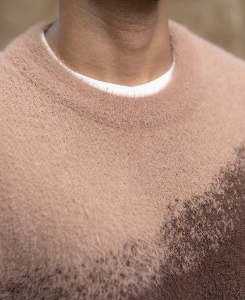 Brown Ombre Jacquard Sweater - Image 5