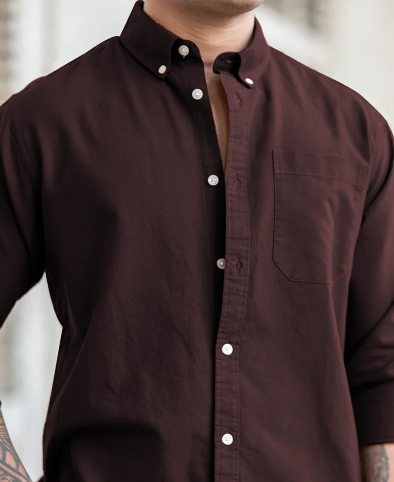 Brown Oxford Shirt - Image 4