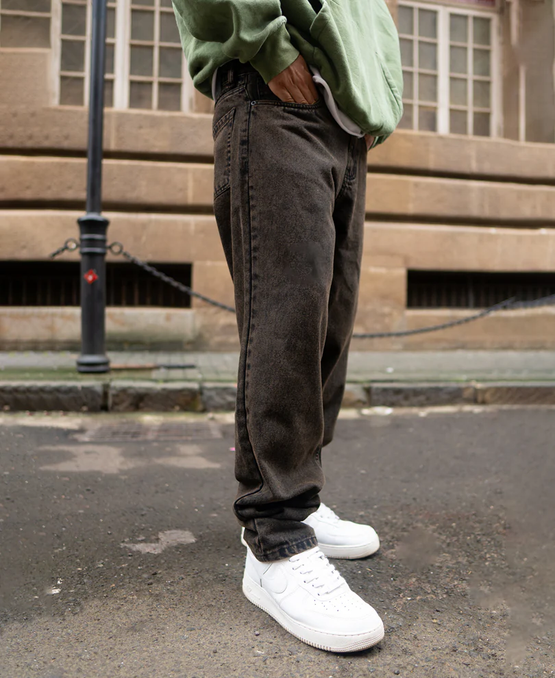 Brown Baggy fit Denim Jeans - Image 3