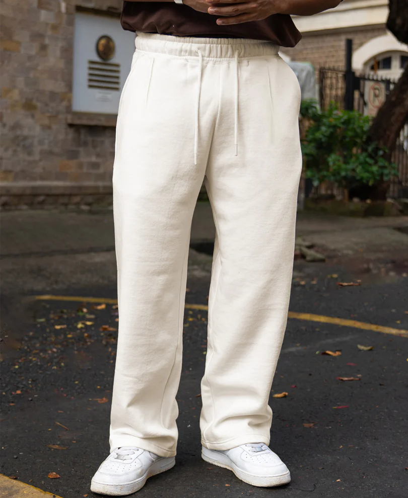 Cream Baggy Trackpant - Image 2
