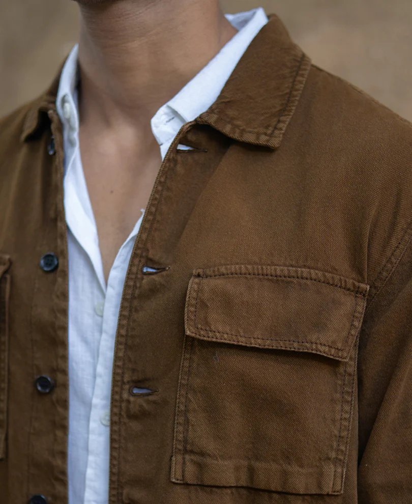 Dark Brown Denim Overshirt - Image 5