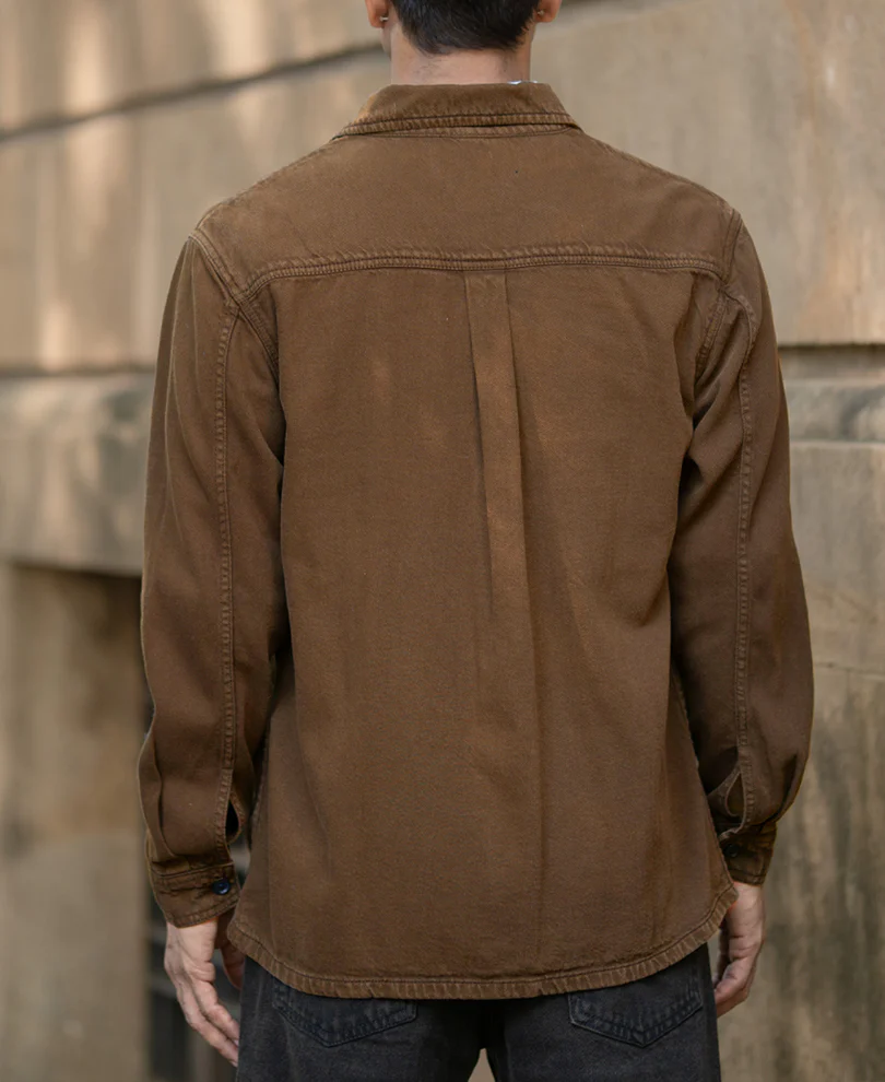 Dark Brown Denim Overshirt - Image 6