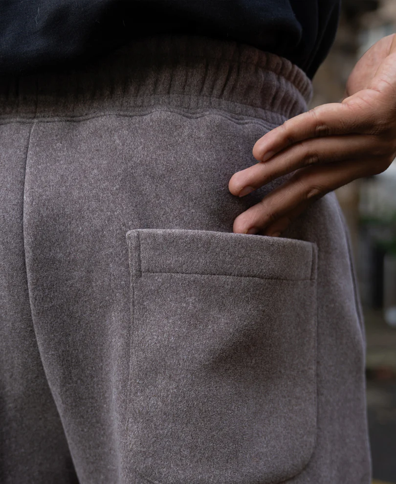 Brown Melange Baggy Trackpants - Image 5