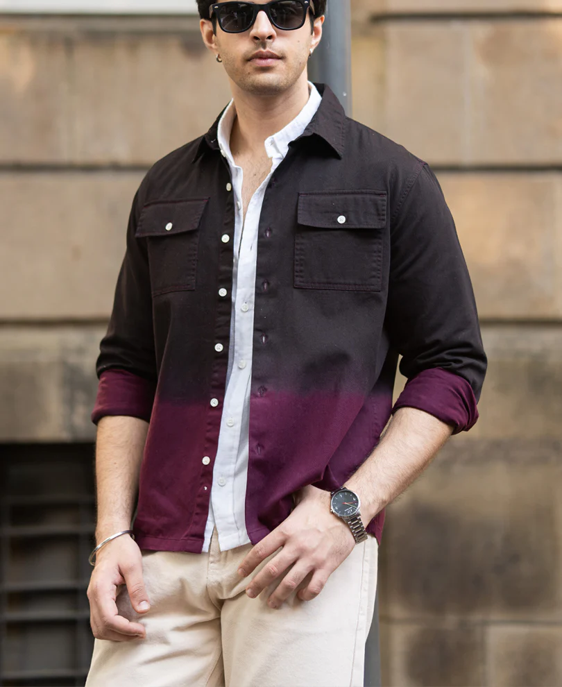 Dark Onion Ombre Cargo Shirt - Image 2