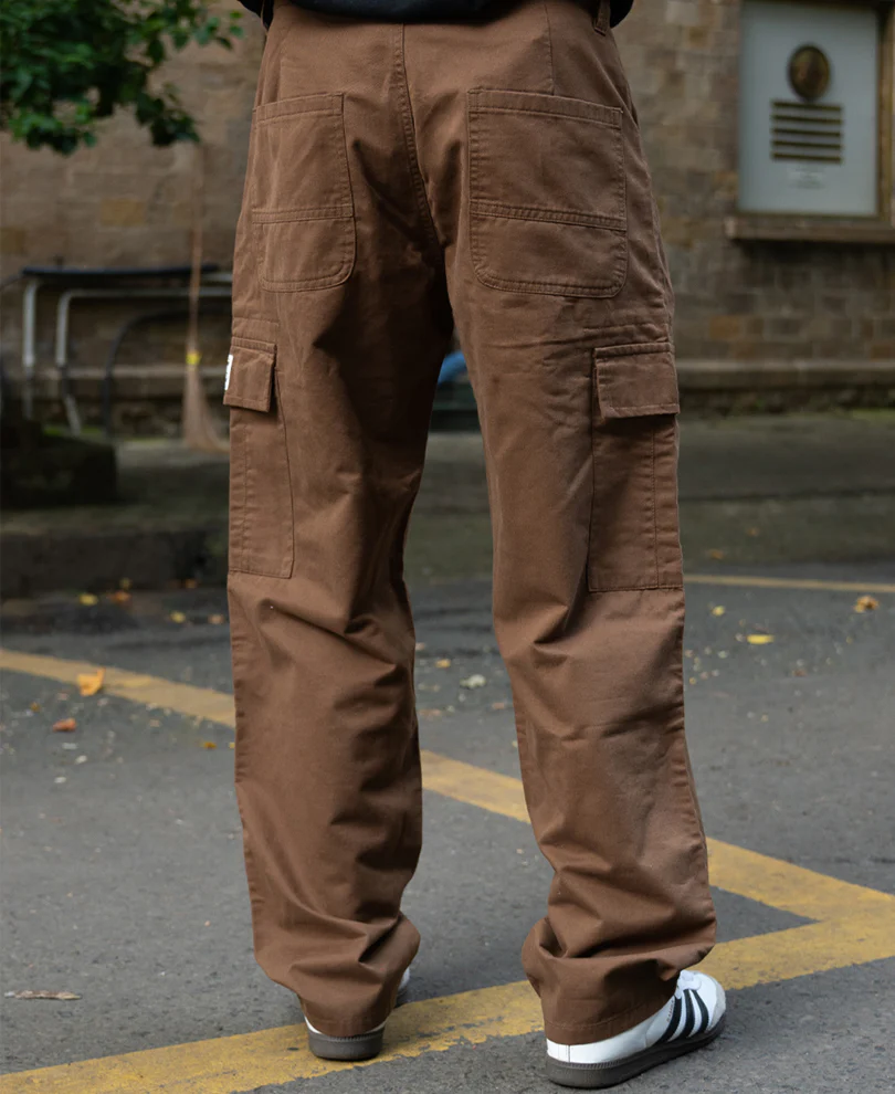 Dark Tan Cotton Baggy Cargo Pant - Image 7