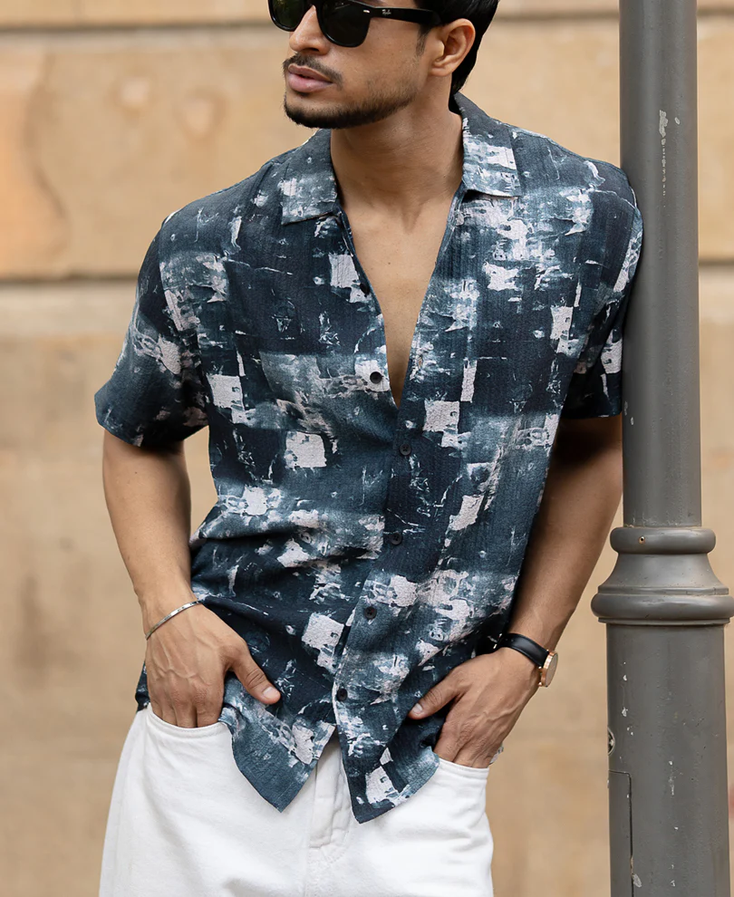 Deep Forest Abstract Printed Shirt - Image 2