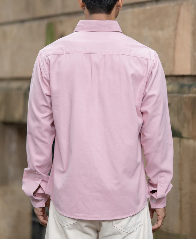 Dusty Pink Structured Overshirt - Image 6
