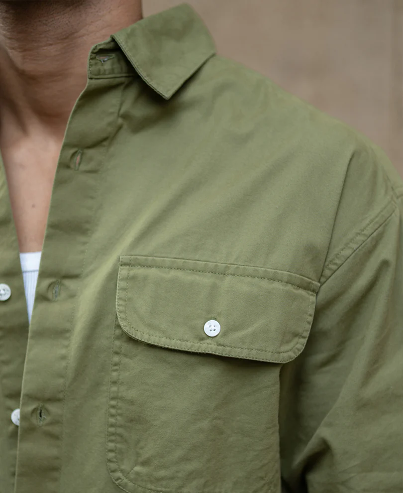 Green Double Pocket Lightweight Shirt - Image 5