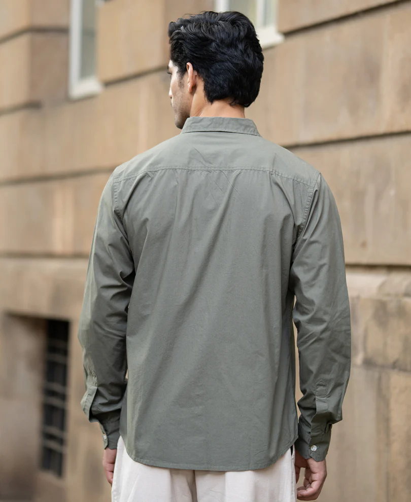 Green Double Pocket Lightweight Shirt - Image 5