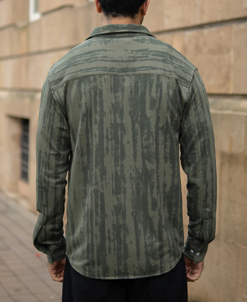 Green Printed Shirt With Pockets - Image 5