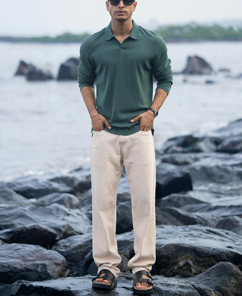 Green Regular Fit Full Sleeves T-Shirt - Image 7