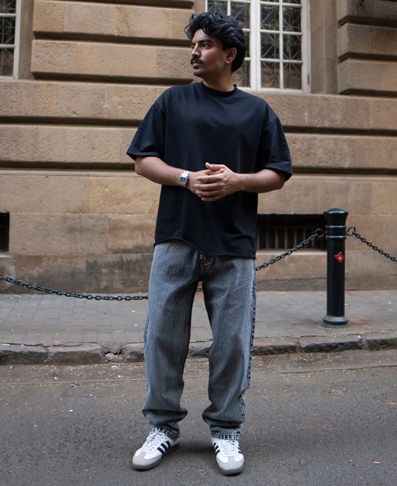 Grey Denim Baggy Fit Jeans - Image 6