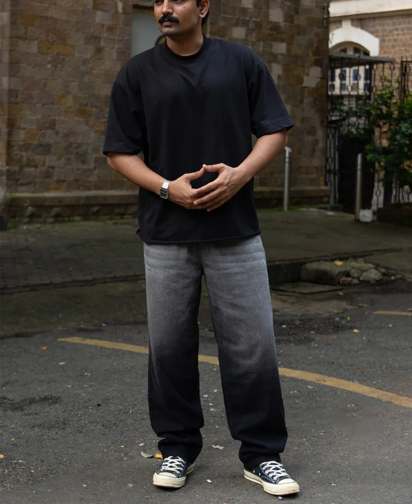 Grey Ombre Baggy Jeans - Image 7