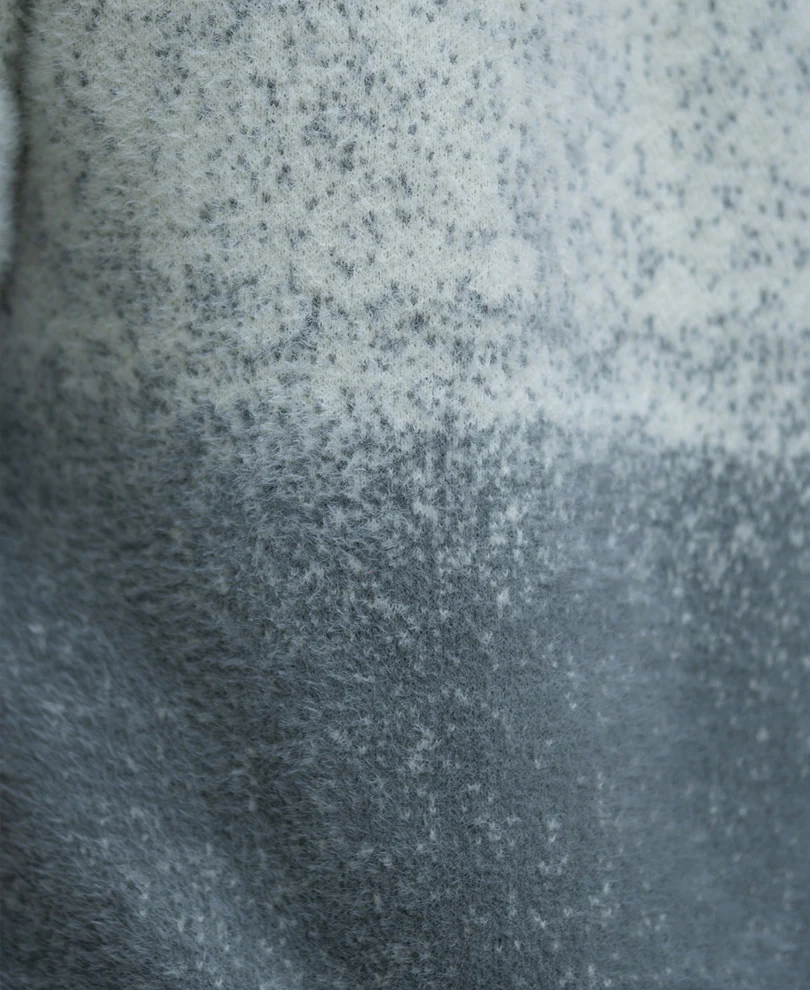 Grey Ombre Fuzzy Sweater - Image 4