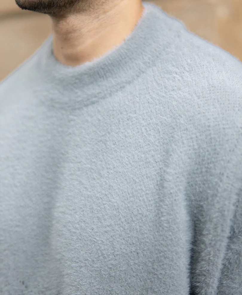 Grey Ombre Jacquard Sweater - Image 4