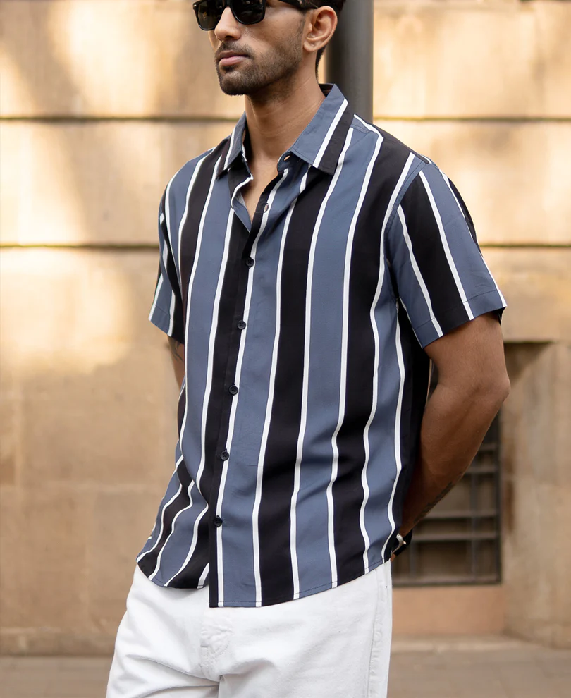 Grey Stripe Shirt - Image 2