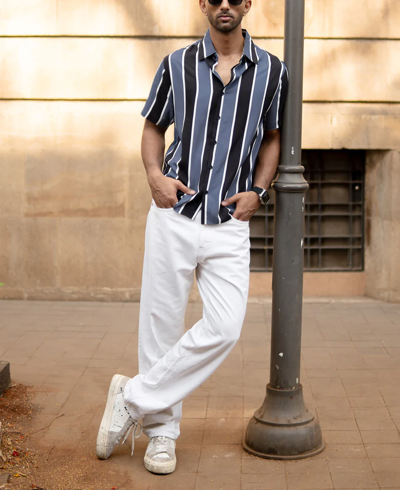 Grey Stripe Shirt - Image 6