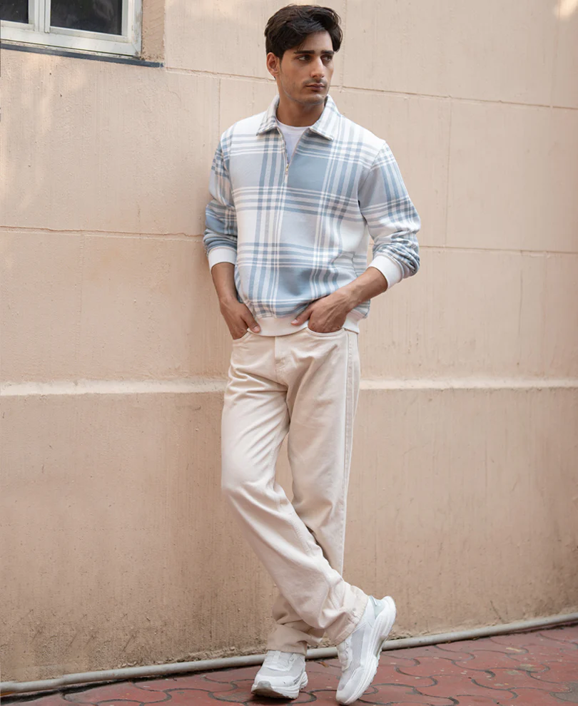 Grey Sky Checks Sweatshirt - Image 6
