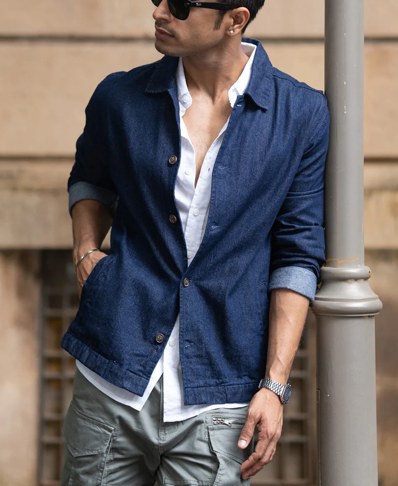 Indigo Denim Overshirt - Image 2