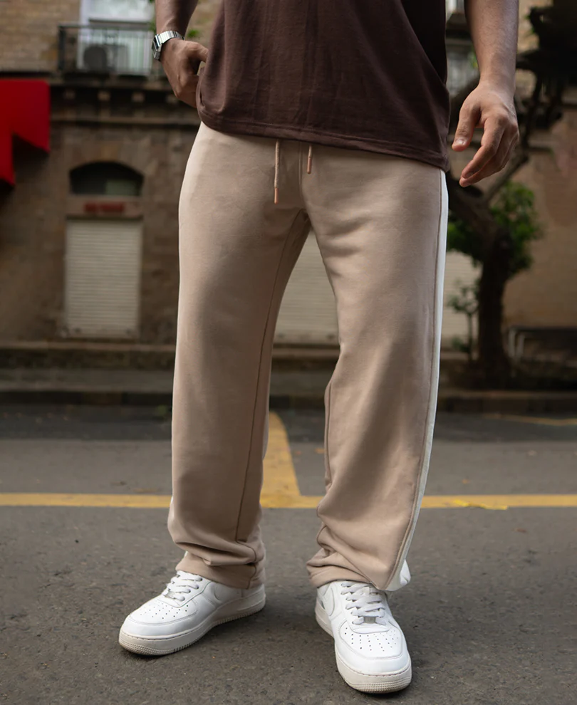 Light Beige Baggy Fit Track Pant - Image 2