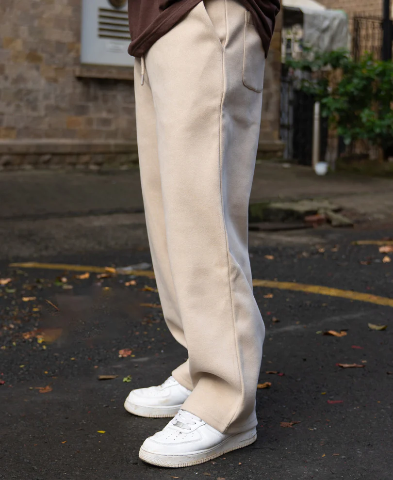 Light Beige Baggy Trackpants - Image 3