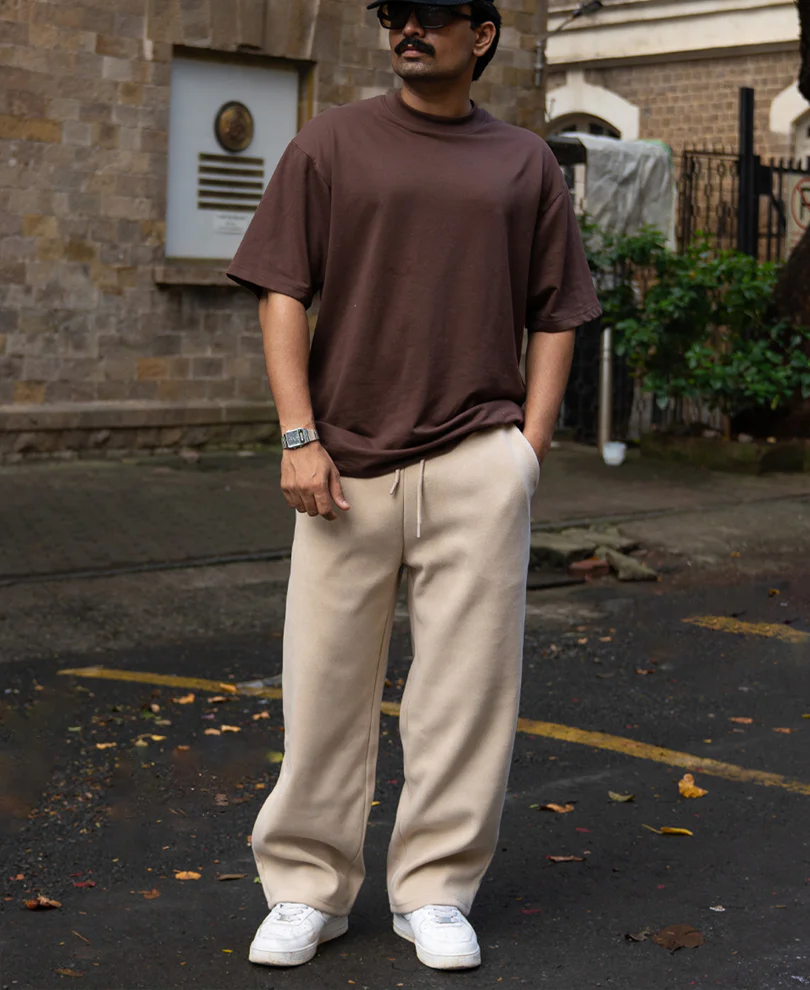Light Beige Baggy Trackpants - Image 6