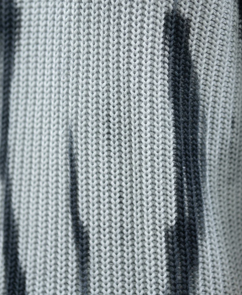 Light Grey Tie-Dye Cotton Sweater - Image 4