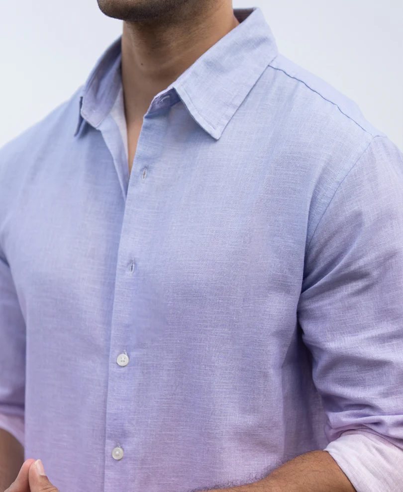 Lilac Ombre Print Shirt - Image 4