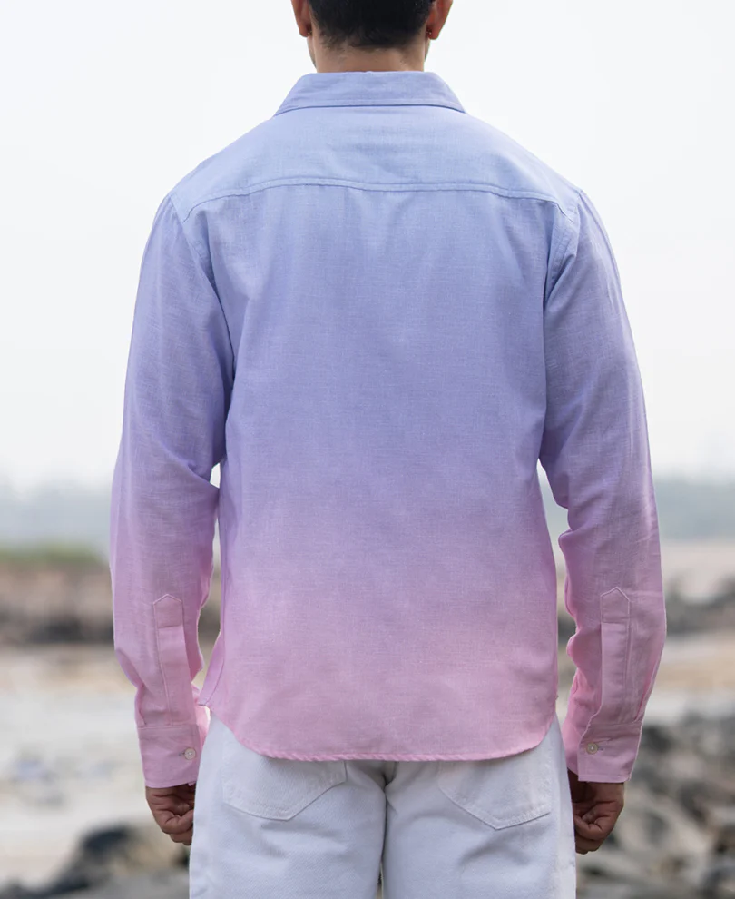 Lilac Ombre Print Shirt - Image 5